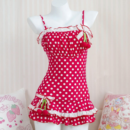 Cherry polka dot swimsuit PA20072