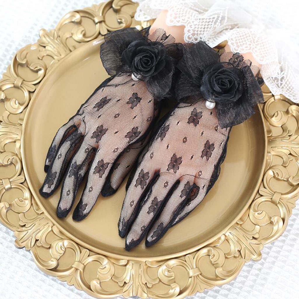 Lace Bow Elegant Lolita Gloves PA20189