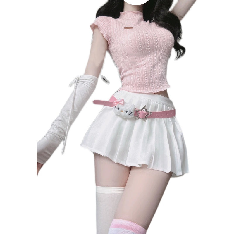 Sweet T-shirt and short skirt PL53660