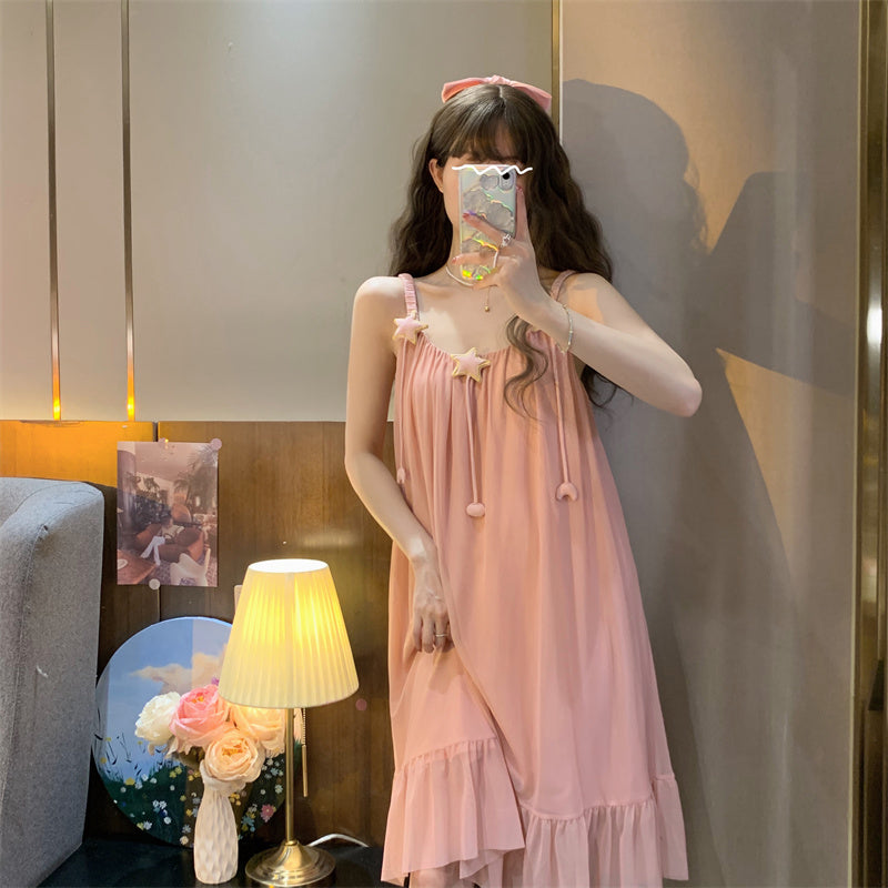 Cute Star Suspender Pajamas PL53555