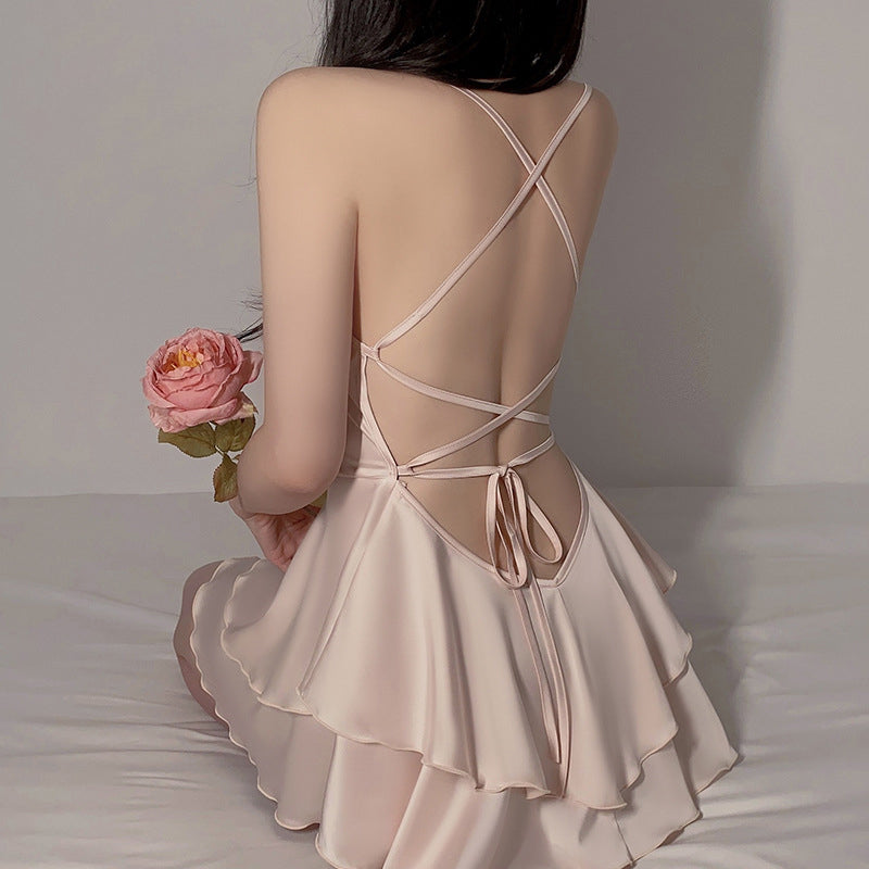 Ice silk suspender nightdress PA20022