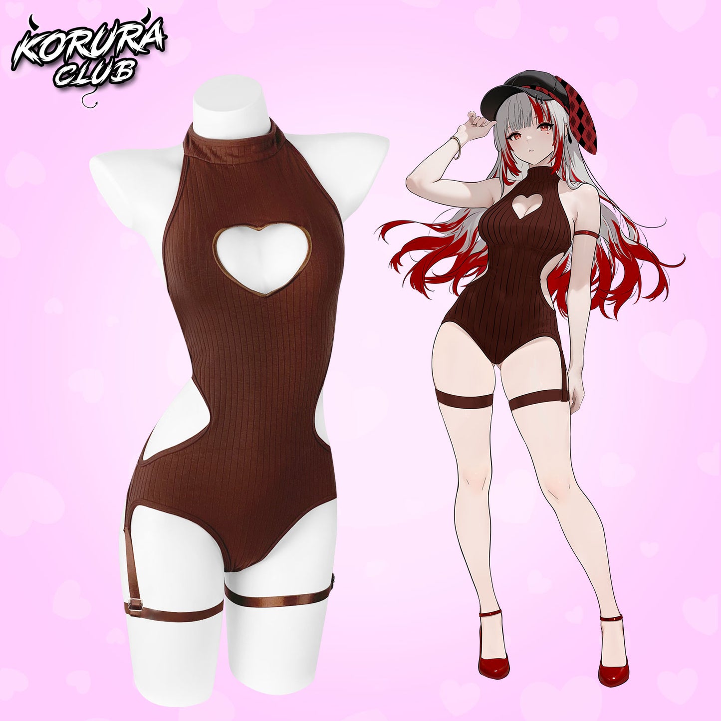 Cute Heart Bodysuit KO102