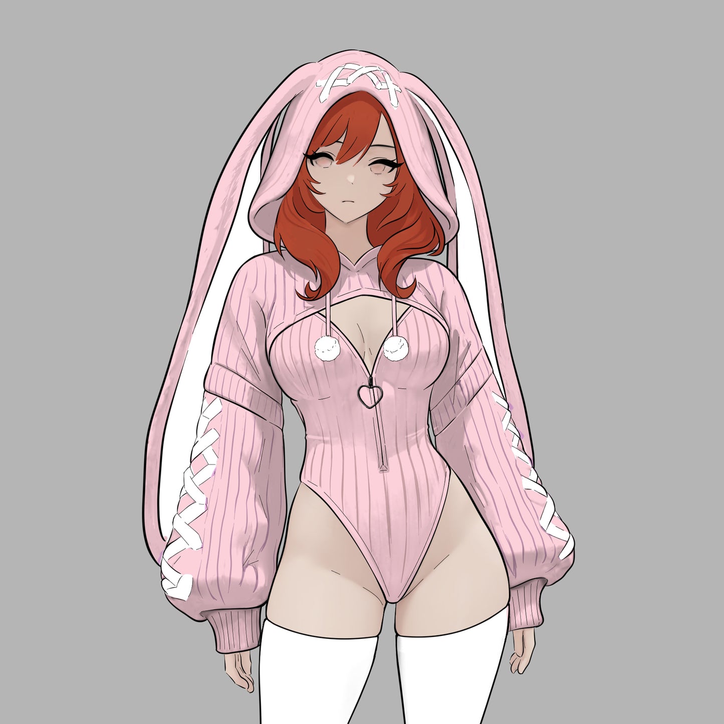 Cosplay Heart-Lock Floppy Bunny Jumpsuit KO103