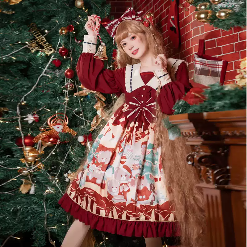 Christmas Bear Lolita Princess Dress PA20286