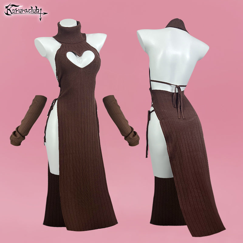 KORURACLUB-Plus Size Heart-Shaped Cheongsam KO59