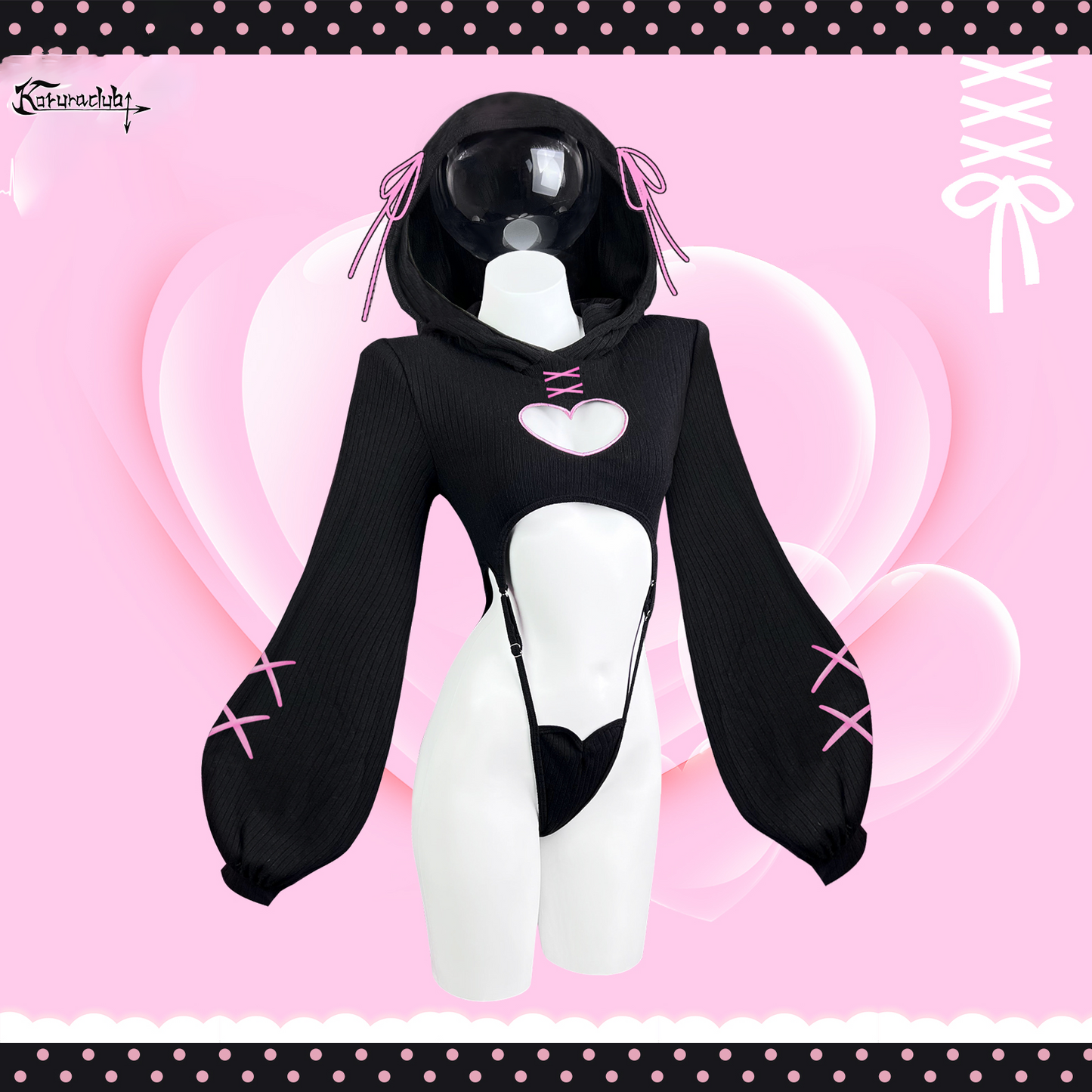 HEART HOLLOW BODYSUIT  SR16