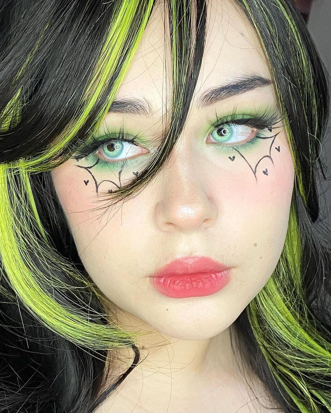 Harajuku gradient long curly wig PL52415