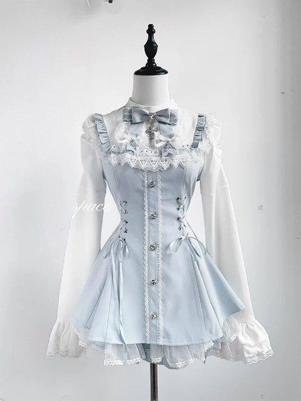 Bell-sleeved Lace Dress Set PA20348