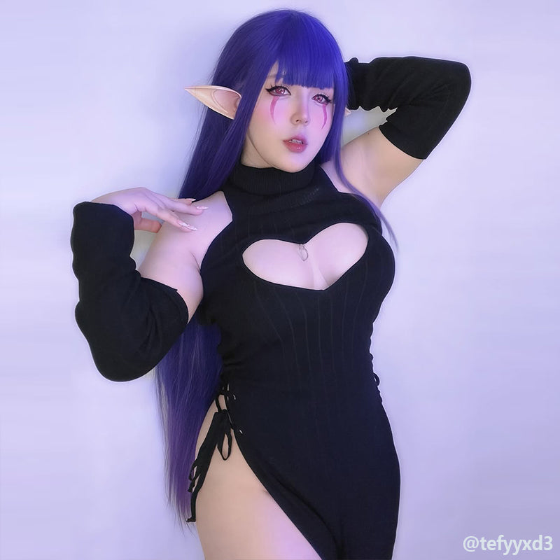 KORURACLUB-Plus Size Heart-Shaped Cheongsam KO59