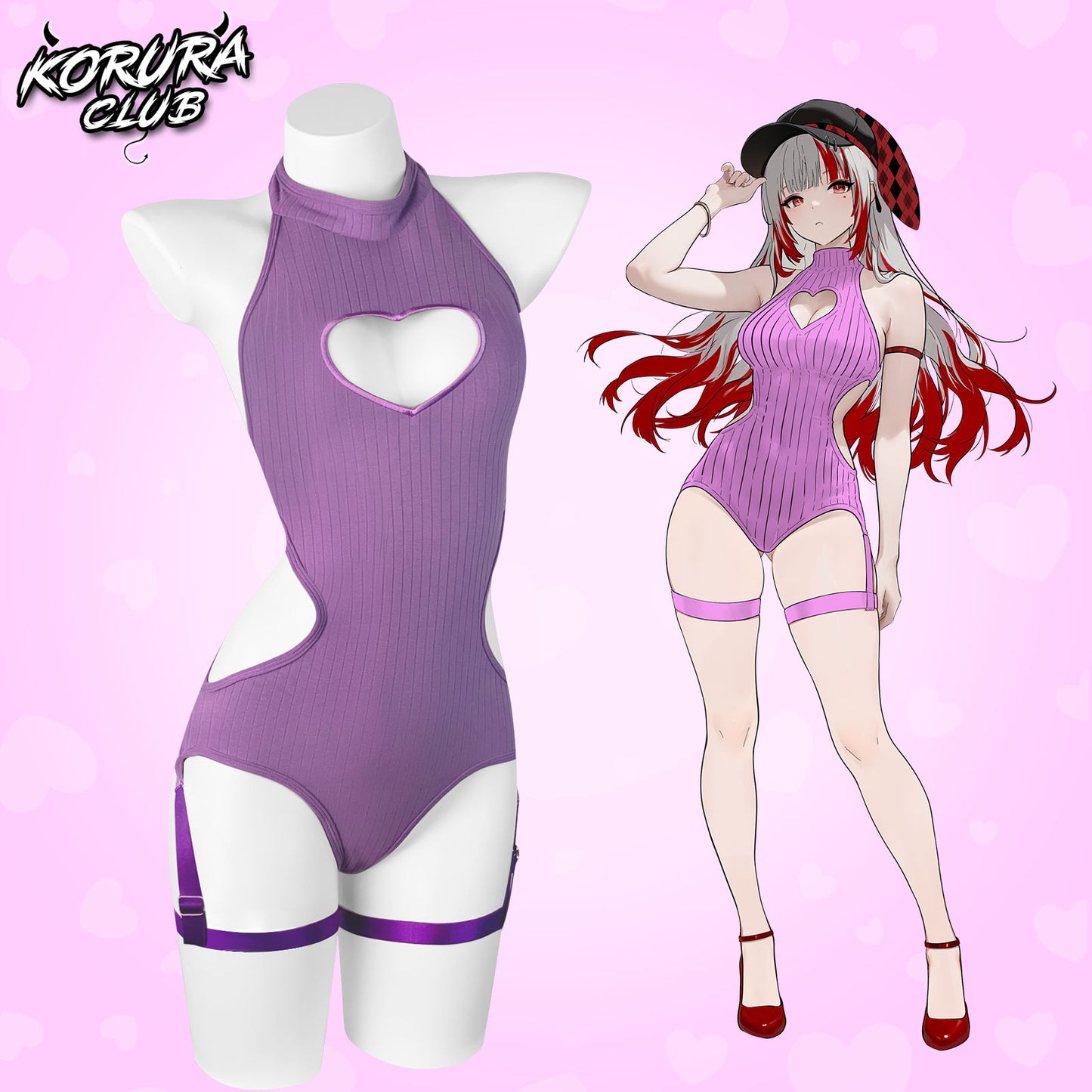 Cute Heart Bodysuit KO102