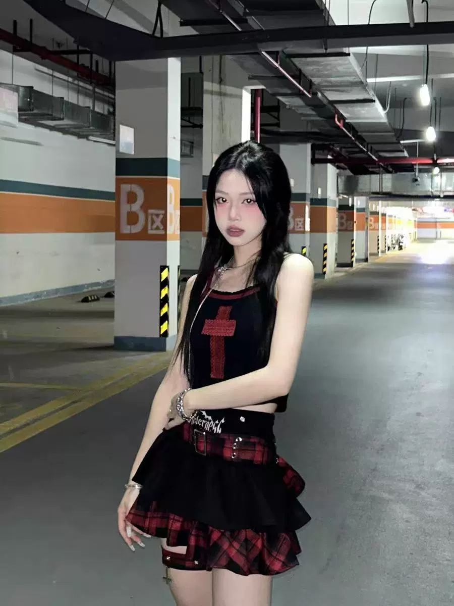 Millennial Check Subculture Puff Skirt PA20279