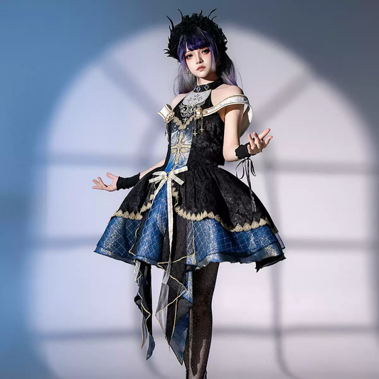 Gothic Embroidered Lolita Cyberpunk Dress PA20227