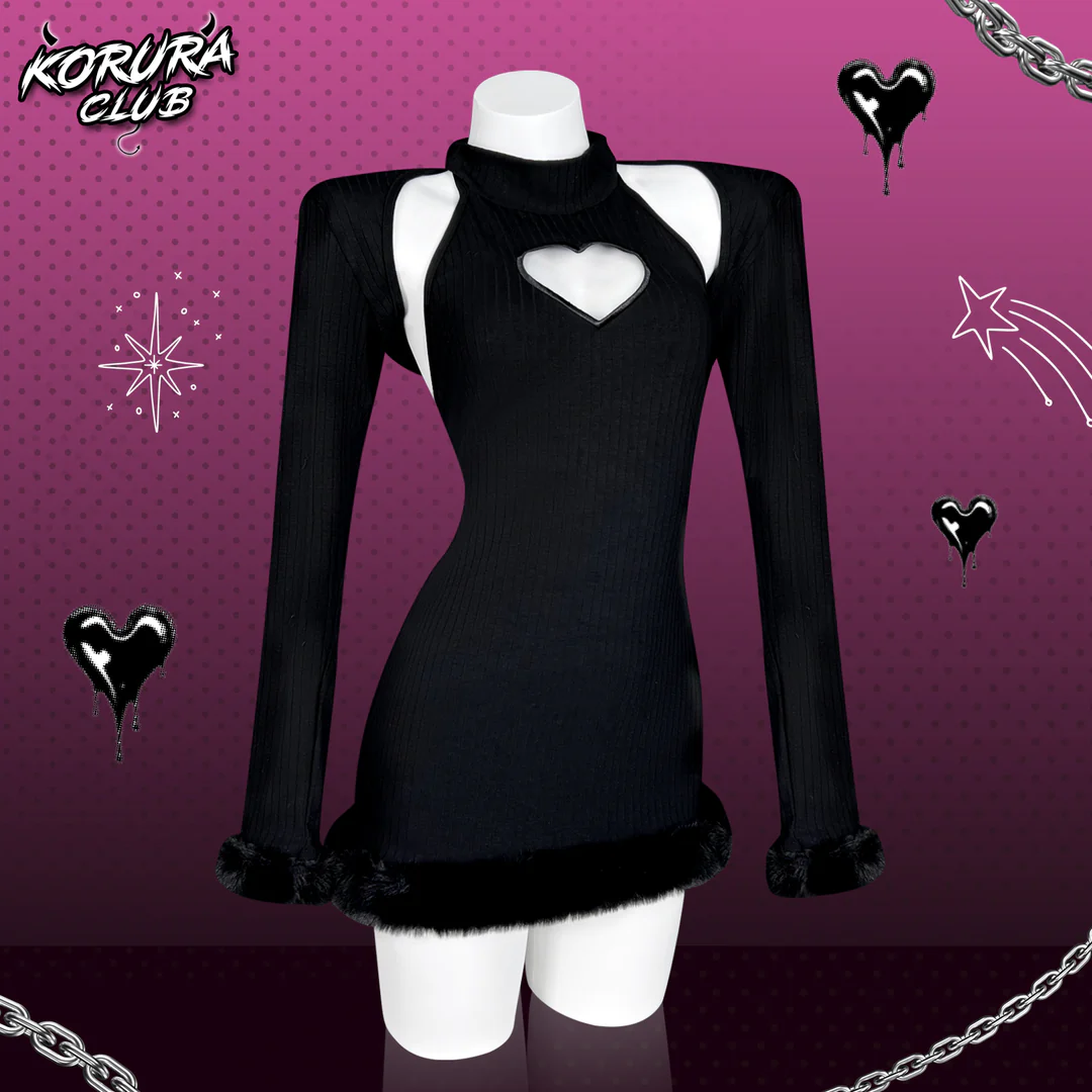 Pre-sale Heart-Trimmed Frayed Skirt KO116