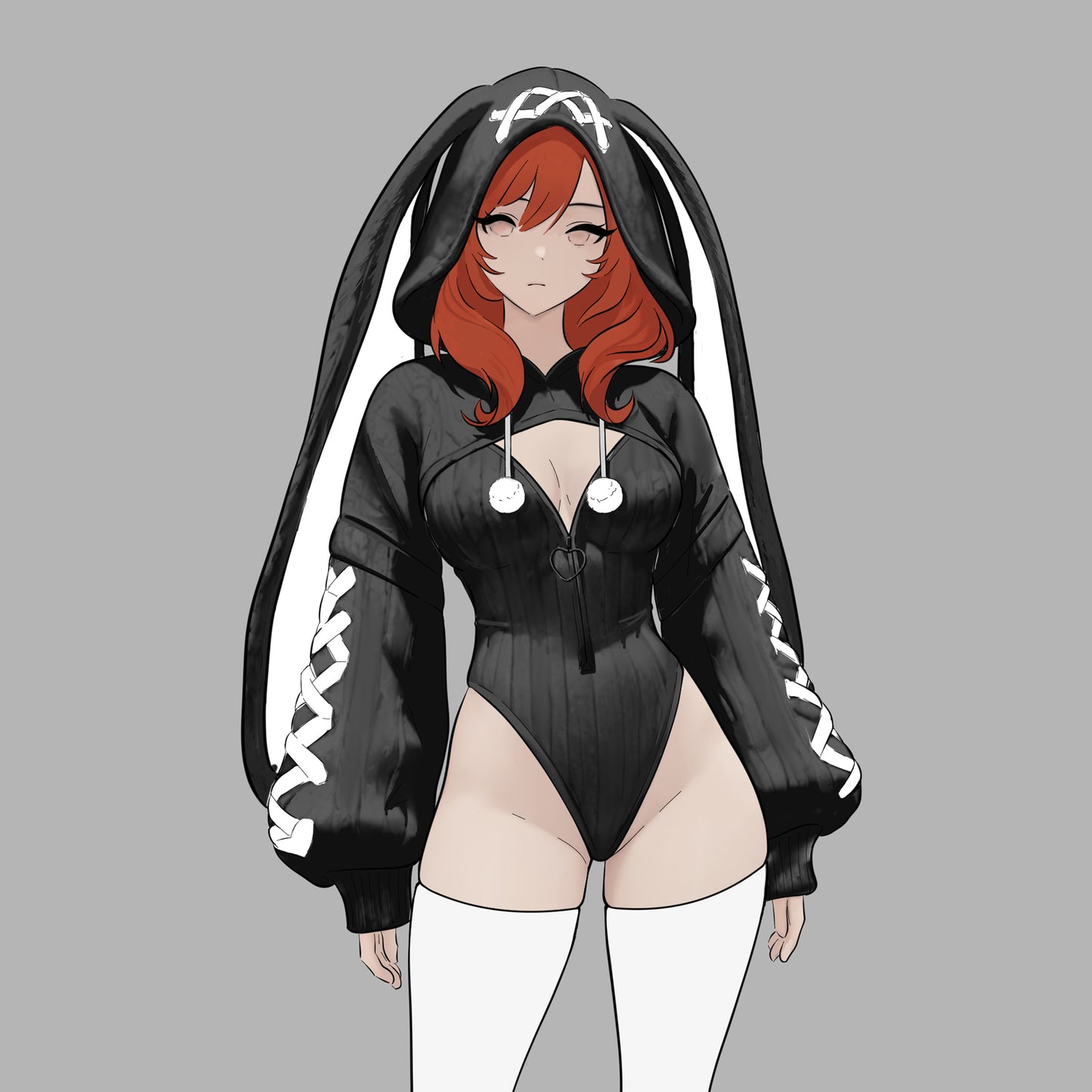 Cosplay Heart-Lock Floppy Bunny Jumpsuit KO103