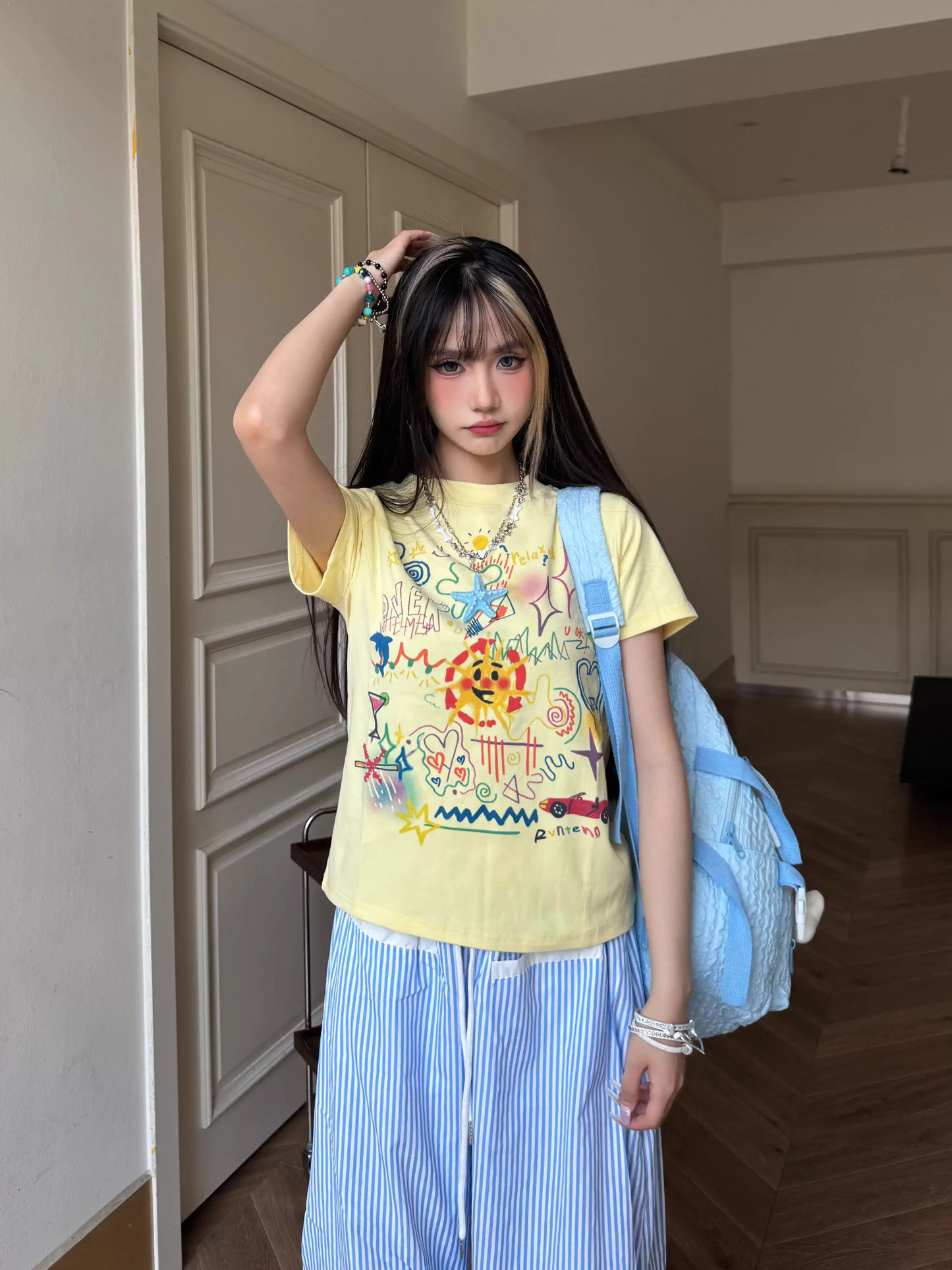 Hand-painted graffiti top PA20259