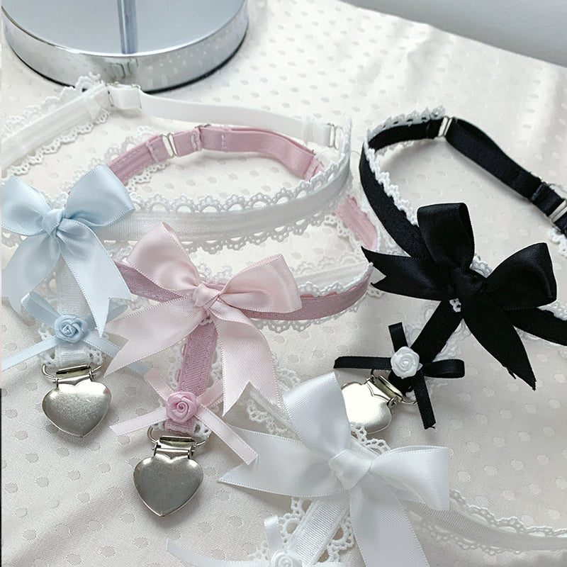 Lace bow leg ring PA20017