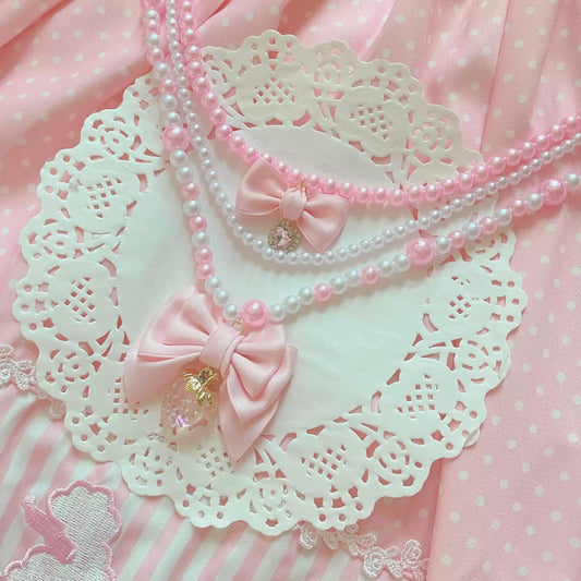 Gorgeous Bow Strawberry Lolita Necklace PA20124