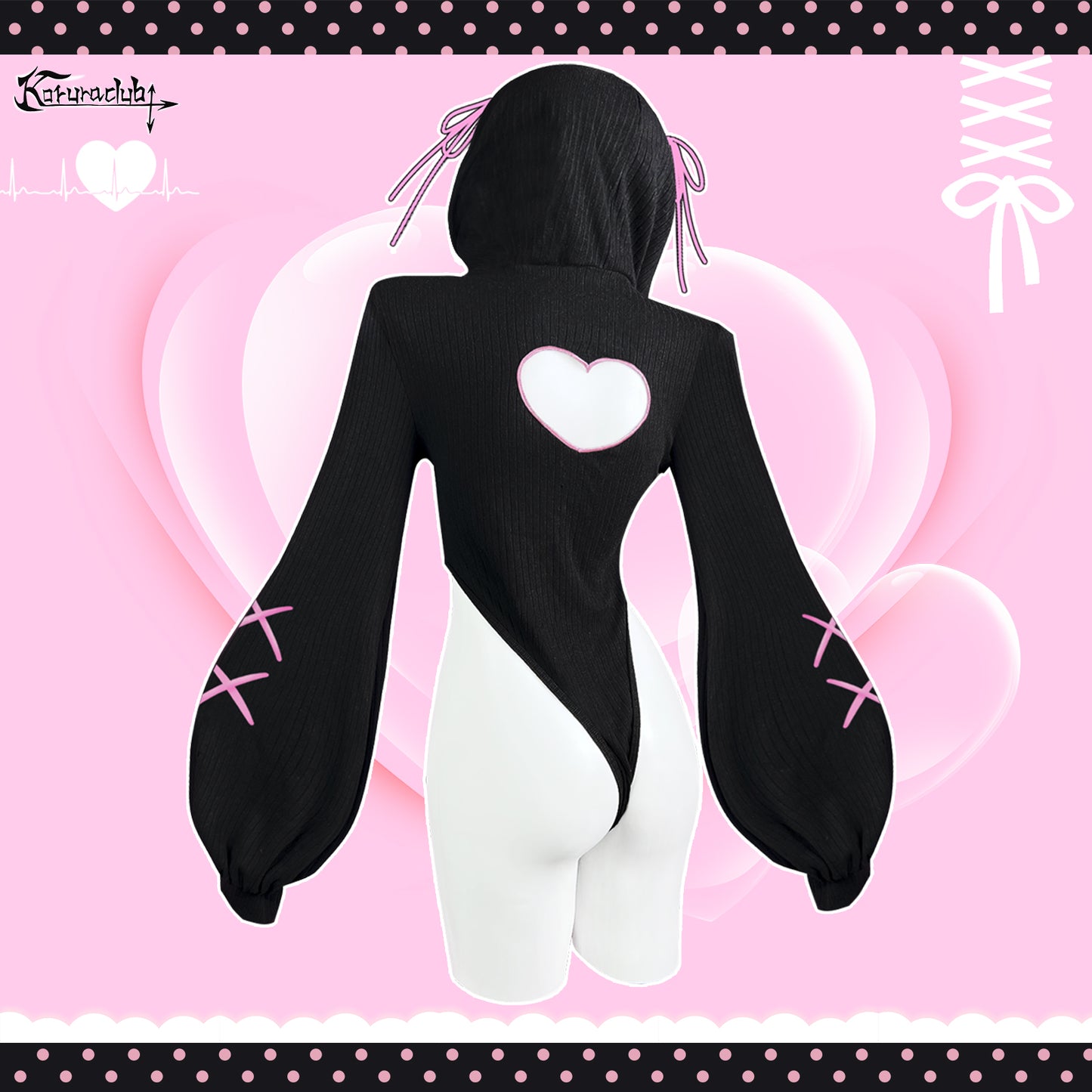 HEART HOLLOW BODYSUIT  SR16