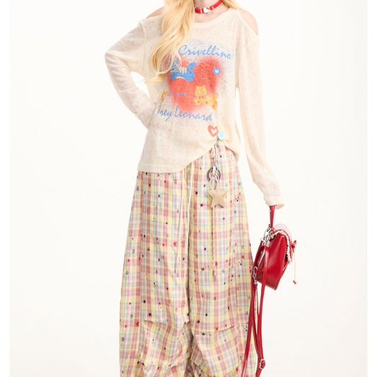 Cat Print Loose Casual Cover-Up PA20158