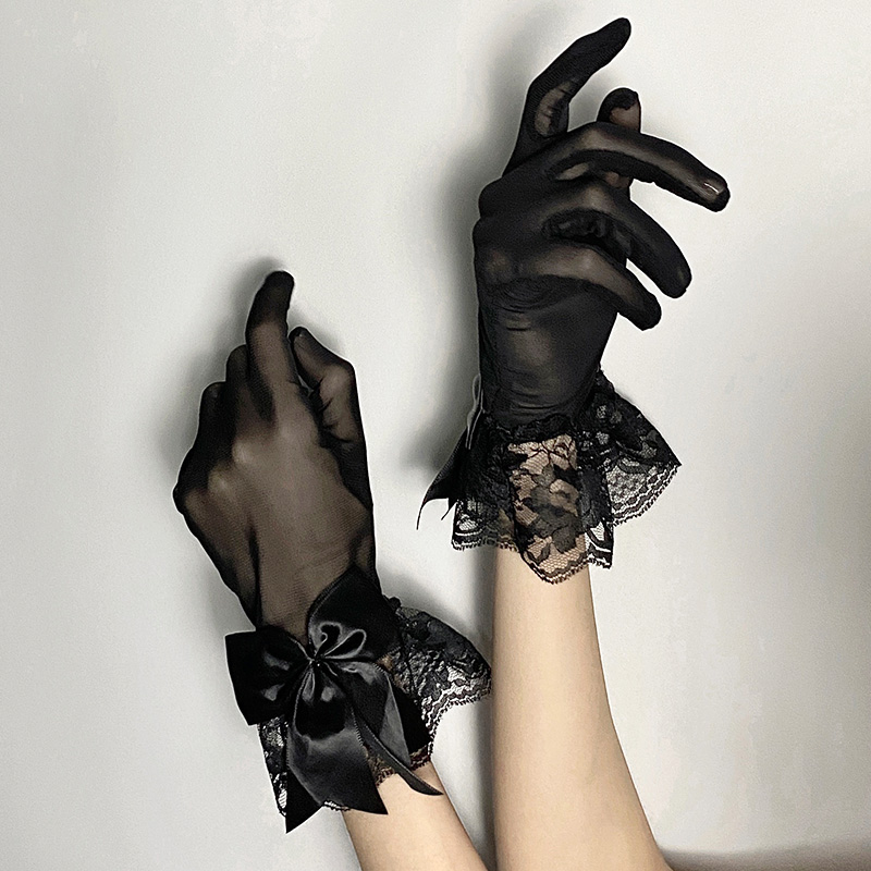 Lace bow Hepburn style retro PA20192