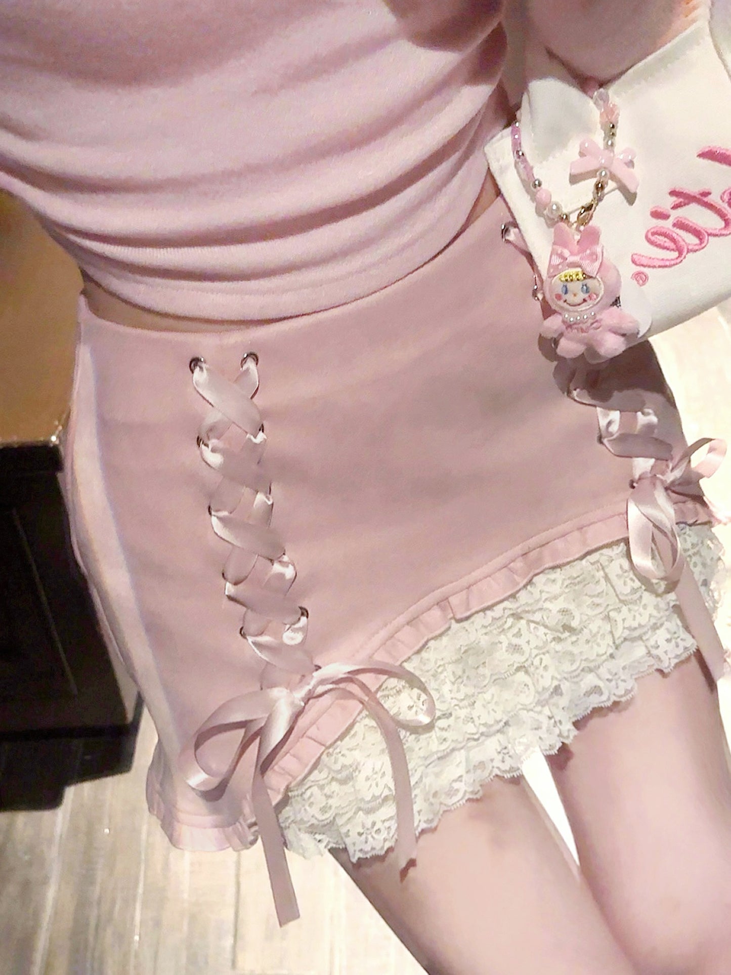 Sweet Lace Strappy Skirt PA10126