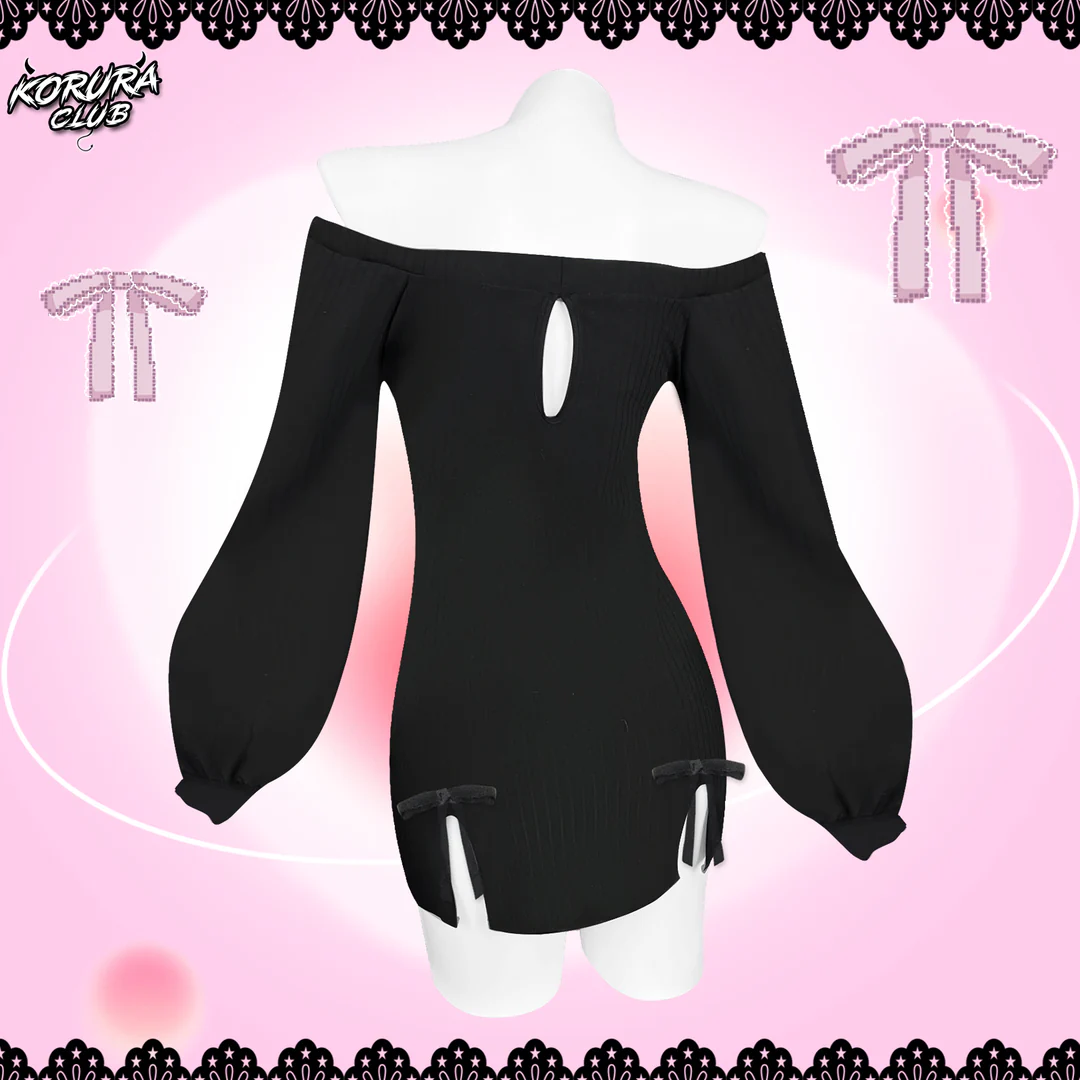 BUTTERFLY KNOT V-NECK DRESS SR06