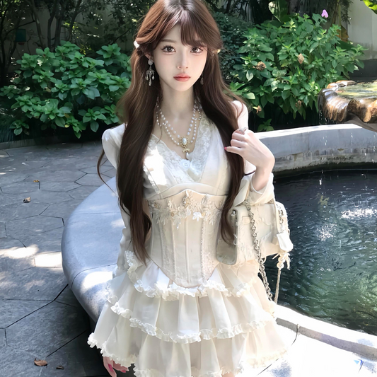 Lace princess dress cake puffy skirt PA20217