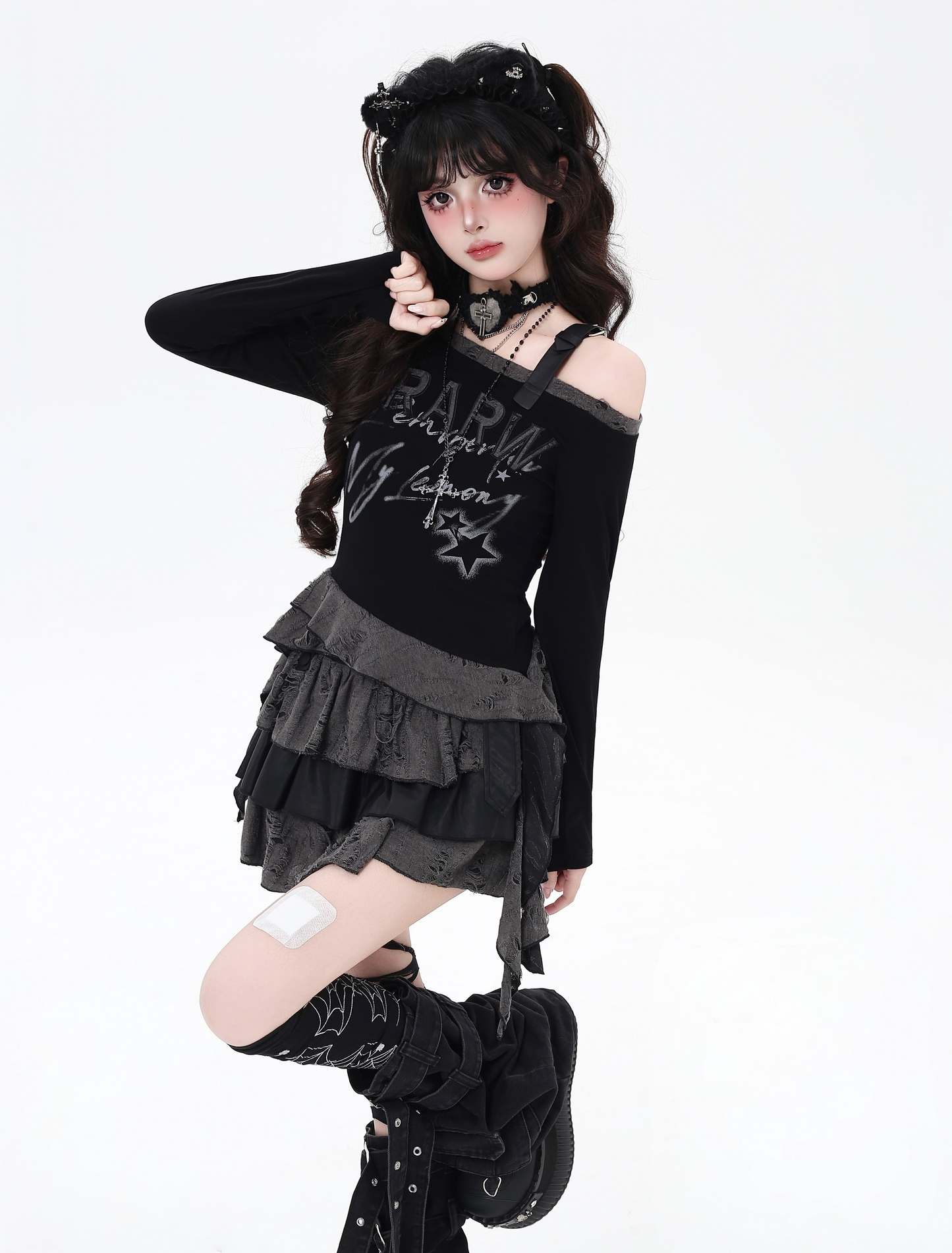 Niche short ripped slim top PA20139