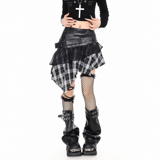 Retro Gothic Subculture Asymmetrical Skirt PA20270