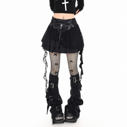 Retro Gothic Lace Tassel Cake Skirt PA20271