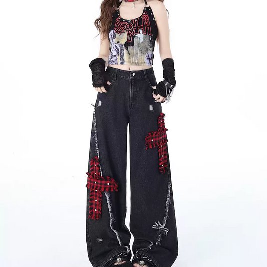 Rock punk ripped jeans PA20136