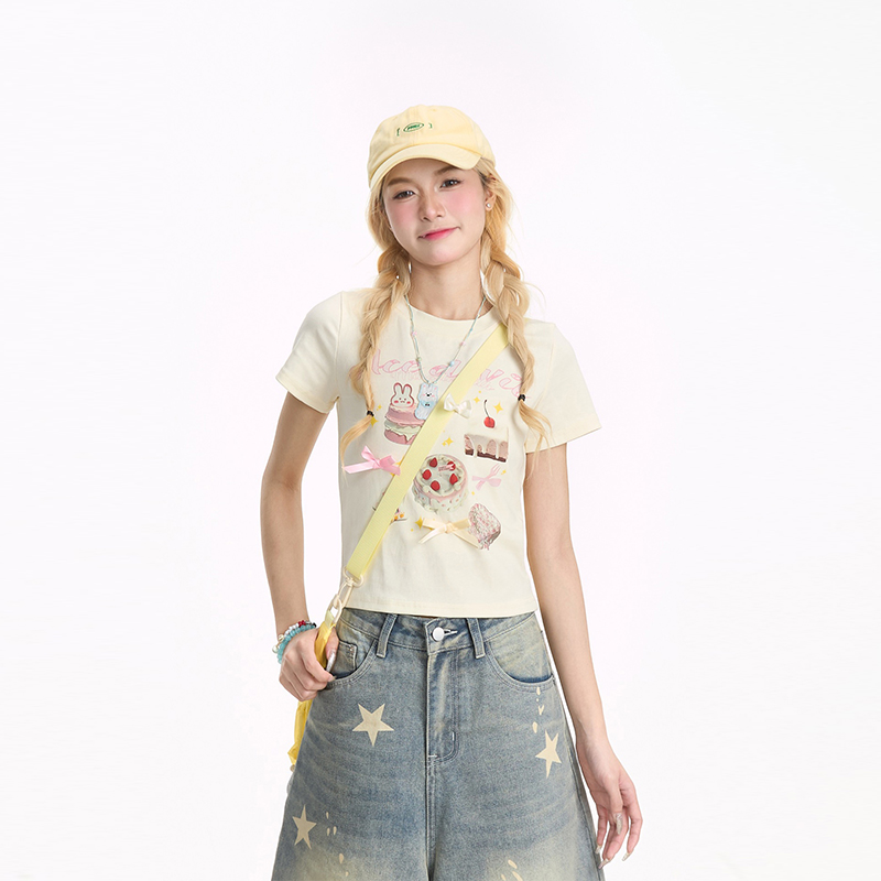 Bow Cake Print T-Shirt Set PA20159