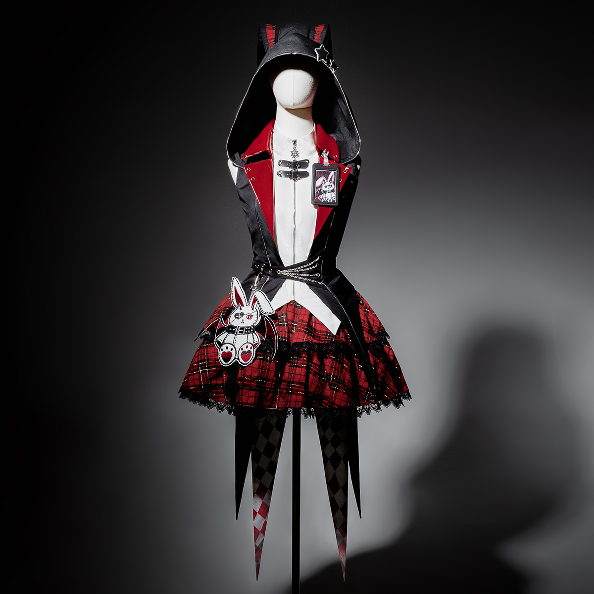 Rock bunny punk gothic hooded lolita PA20268