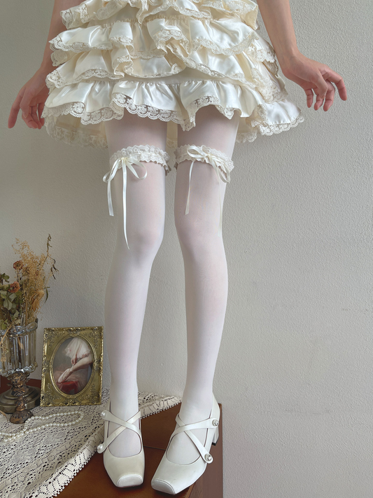 Embroidered Lace Bow Leggings PA20081