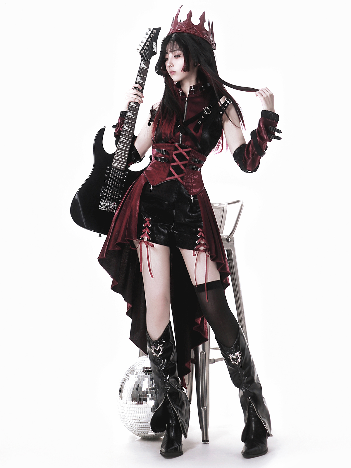 Lolita Gothic overalls skirt suit PA20266