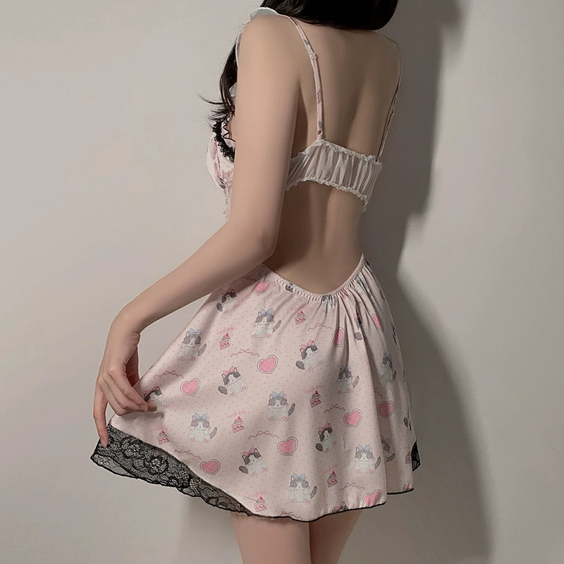 Kitty Ice silk suspender nightdress PA20023