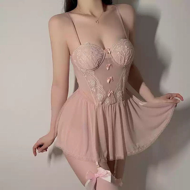 Sweet Lace Suspender Nightgown PA10221