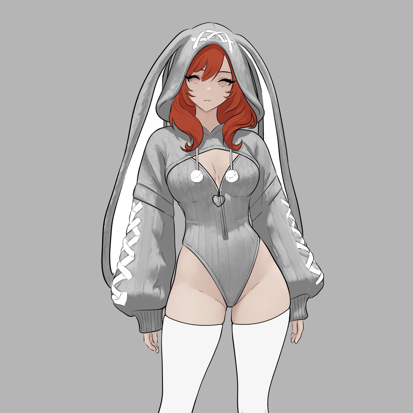 Cosplay Heart-Lock Floppy Bunny Jumpsuit KO103