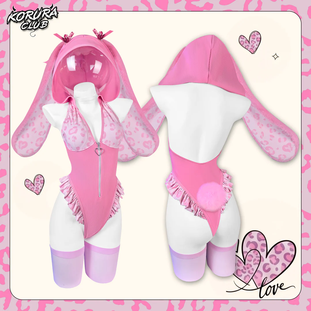 Cosplay Leopard Print Bunny Lingerie KO141
