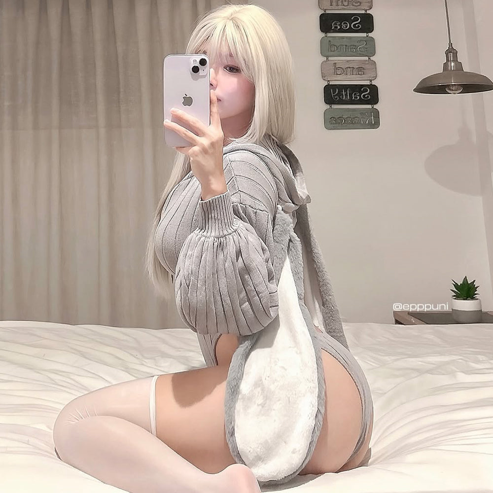 Bunny Ear Hoodie Bodysuit KO64