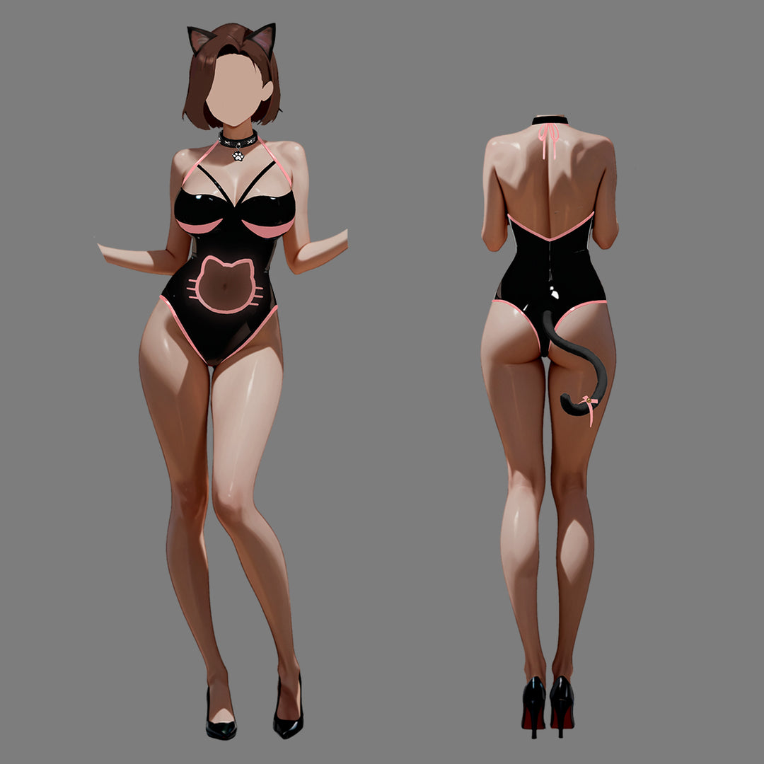 Cute Cat Bodysuit Lingerie KO74