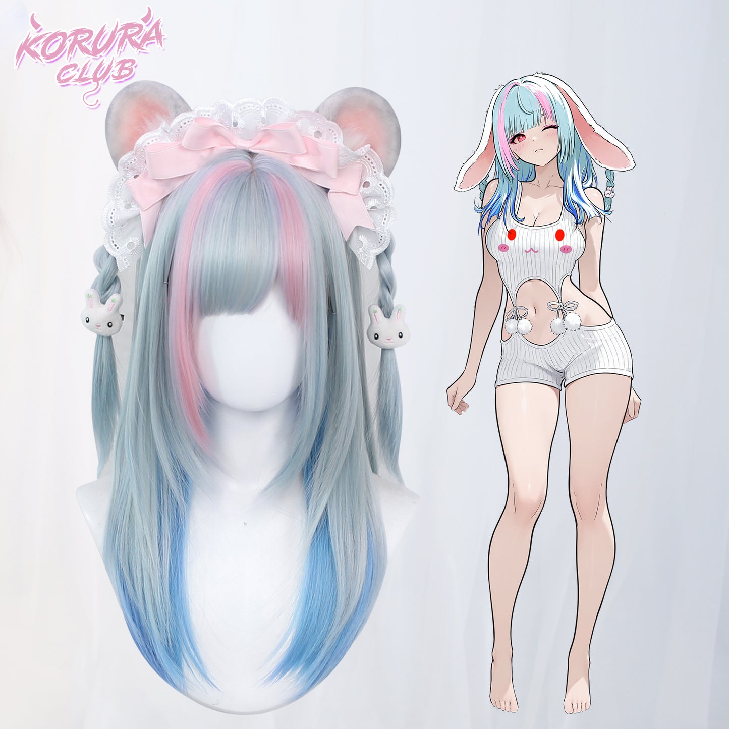 KORURACLUB-Pre-sale Korura Original Wig #014 Pink&Blue Mousie Princess