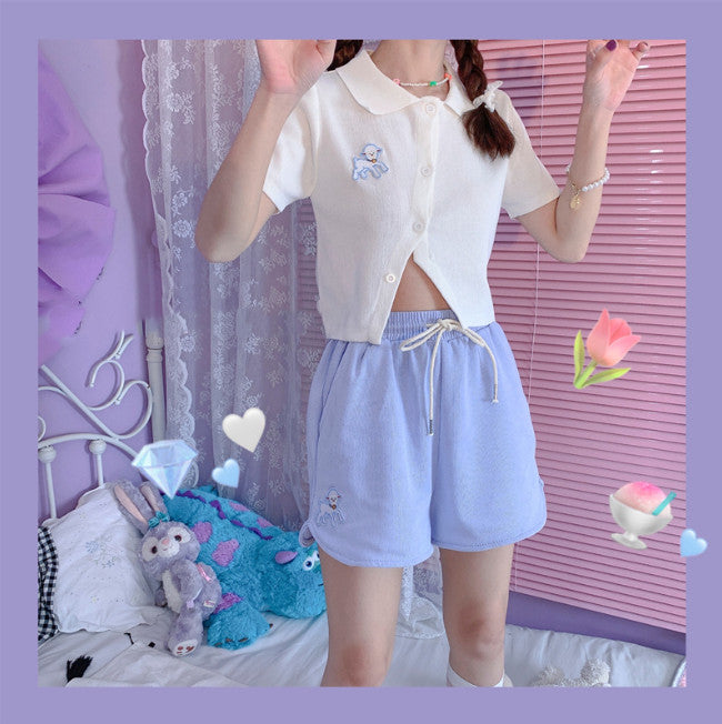 lamb embroidered shorts PL52222