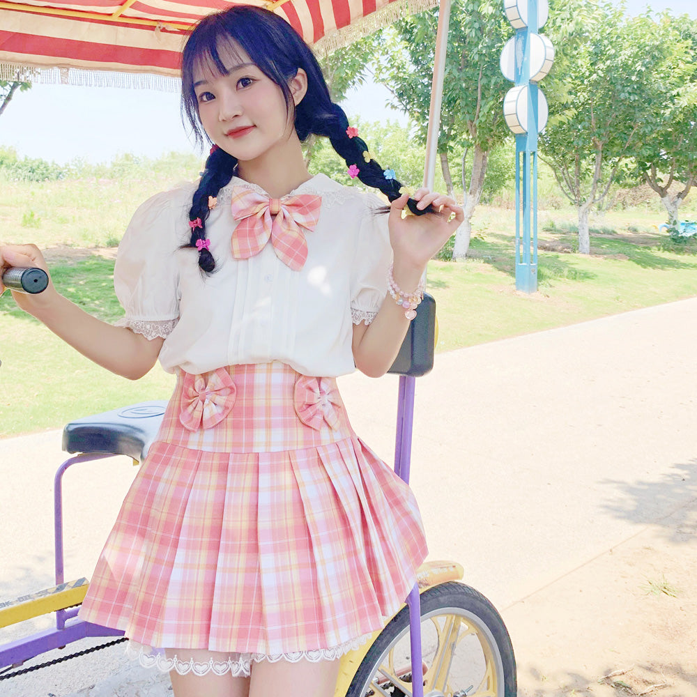 Pink Bow Skirt + Bow Tie PL52788
