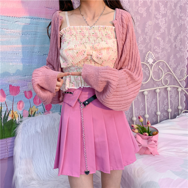 Pink with belt skirt PL52272
