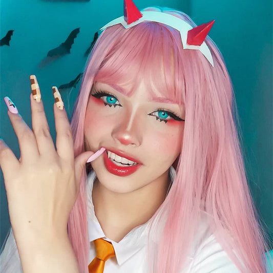 Lolita long pink wig PL50377