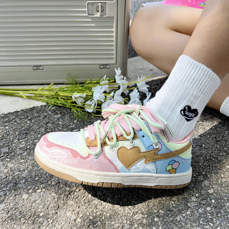 pink casual shoes P1062