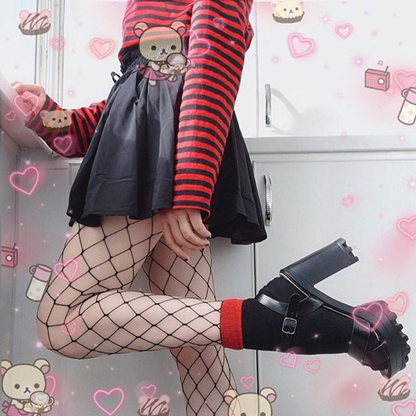 Lolita pleated half-length elastic skirt PL20142