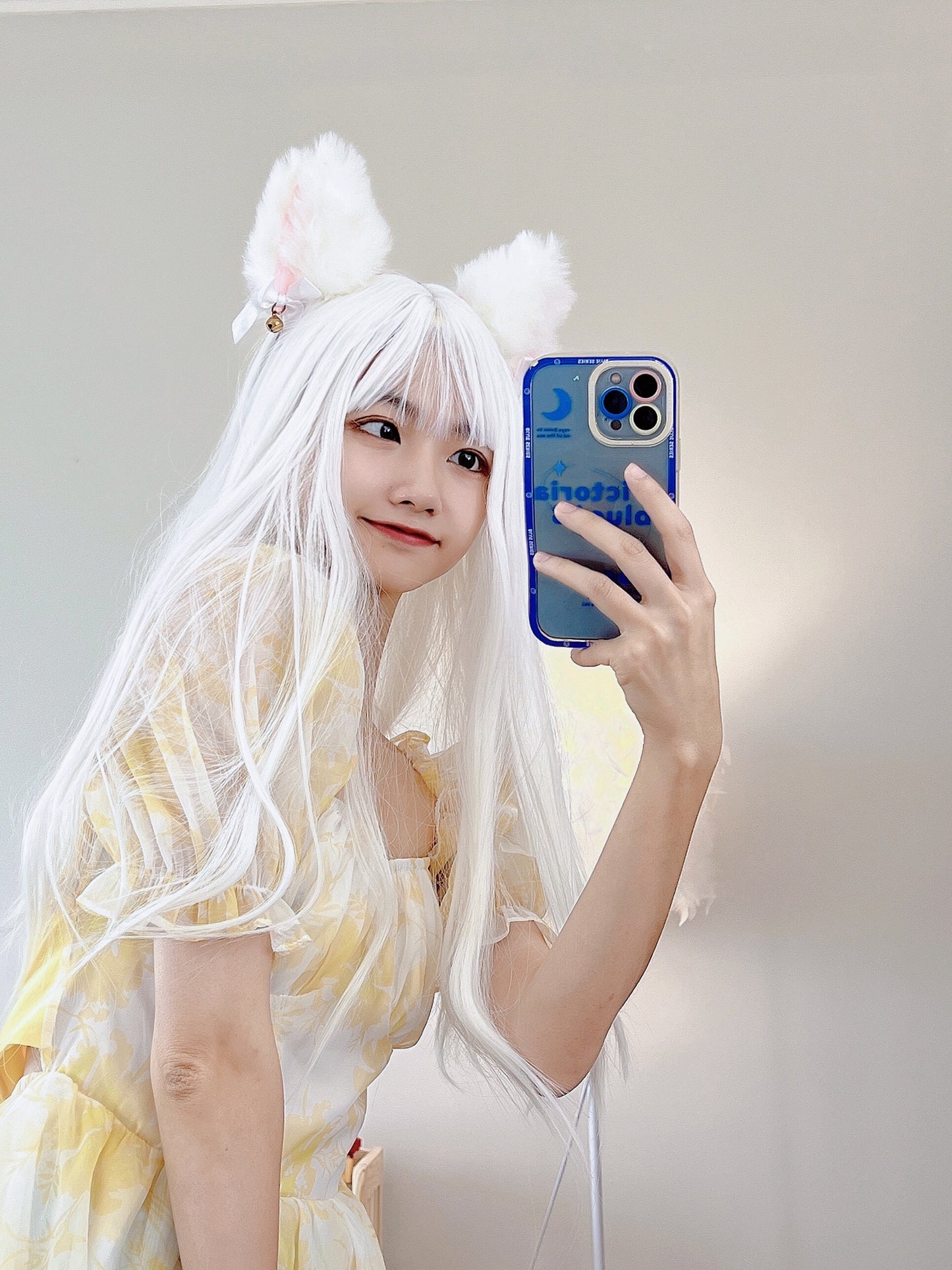 White Long Straight Hair Wig PL52586