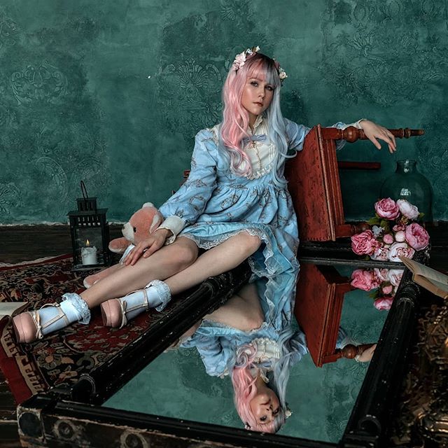 Lolita Blue Pink Gradient Wig PL20261